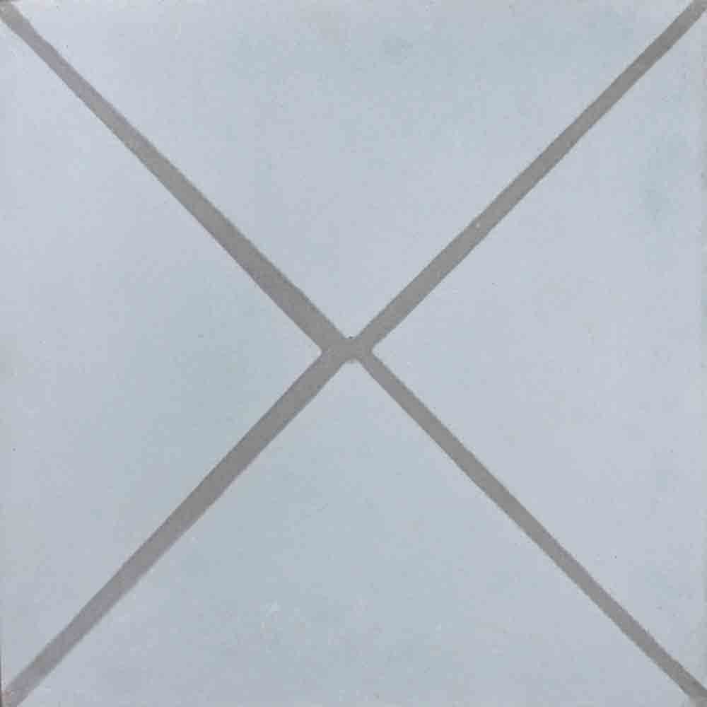Blue fishnet encaustic tile