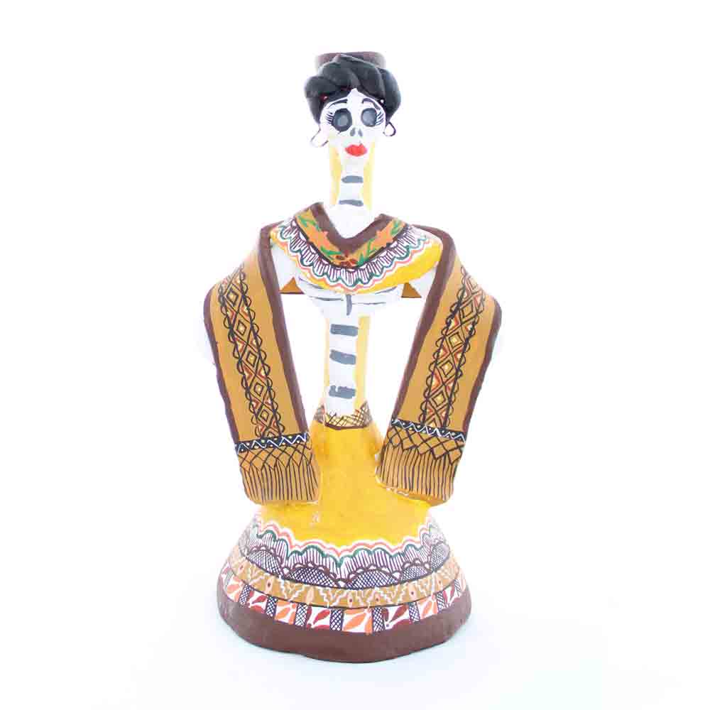 Clay Chalera skeleton - candle holder by Castillo family - Image 3
