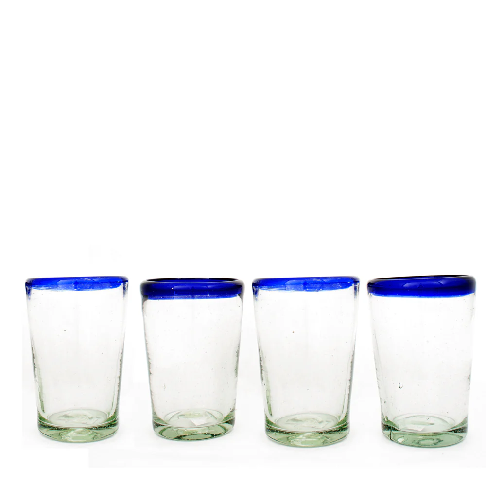 Clear with a blue rim tumbler - Image 2