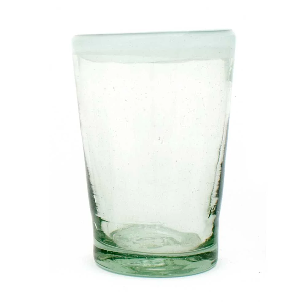 Clear with a white rim tumbler