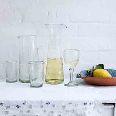 Engraved clear straight jug - Image 3