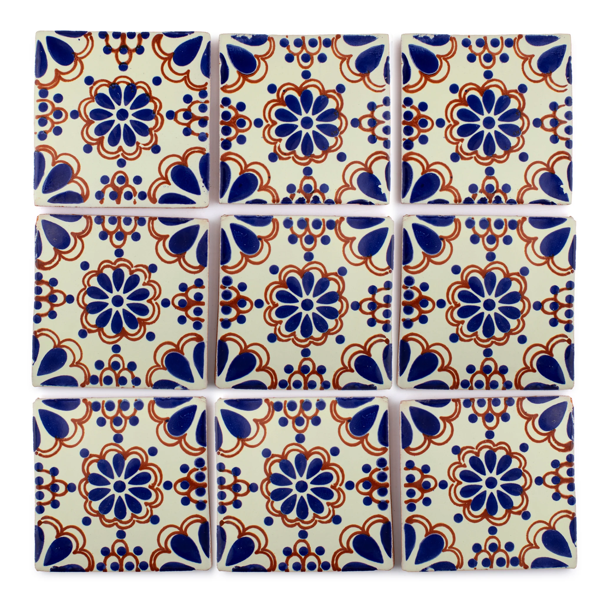 Lace blue & terracotta - Image 3