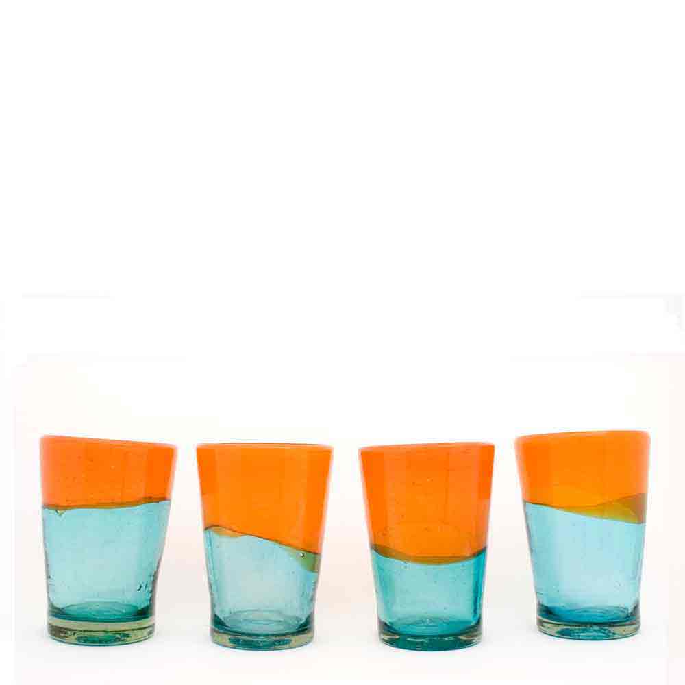 Orange and aqua tumbler - Image 2
