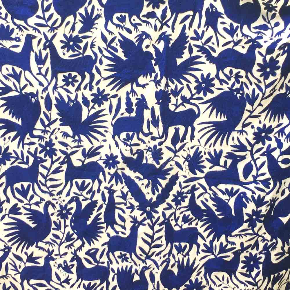 Otomi blue embroidery