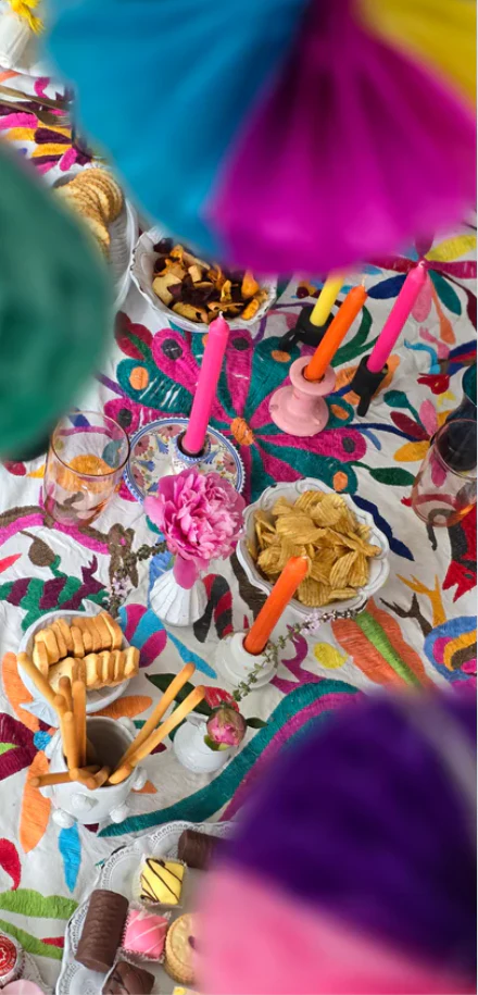 Otomi multi coloured embroidery with animal - Image 3
