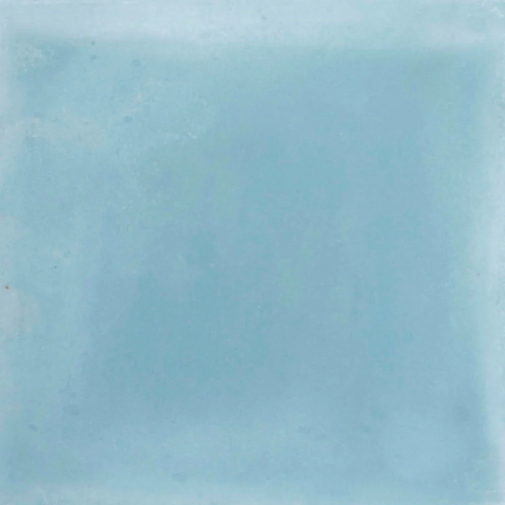 Prussian blue encaustic tile