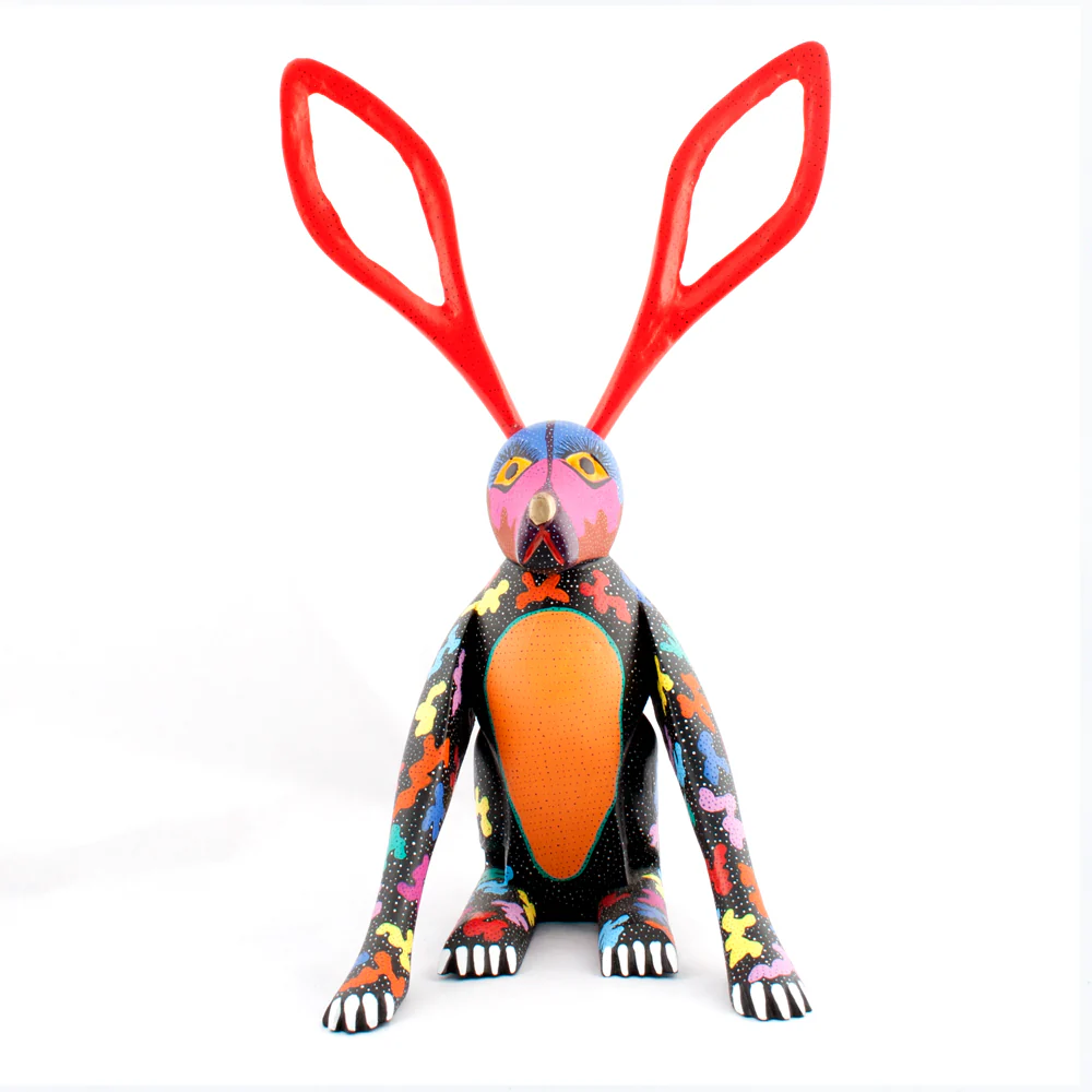 Wooden red-ear rabbit by Jesus Sosa